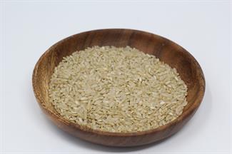 Overhead view of a bowl of Sprouted Brown Calrose Rice