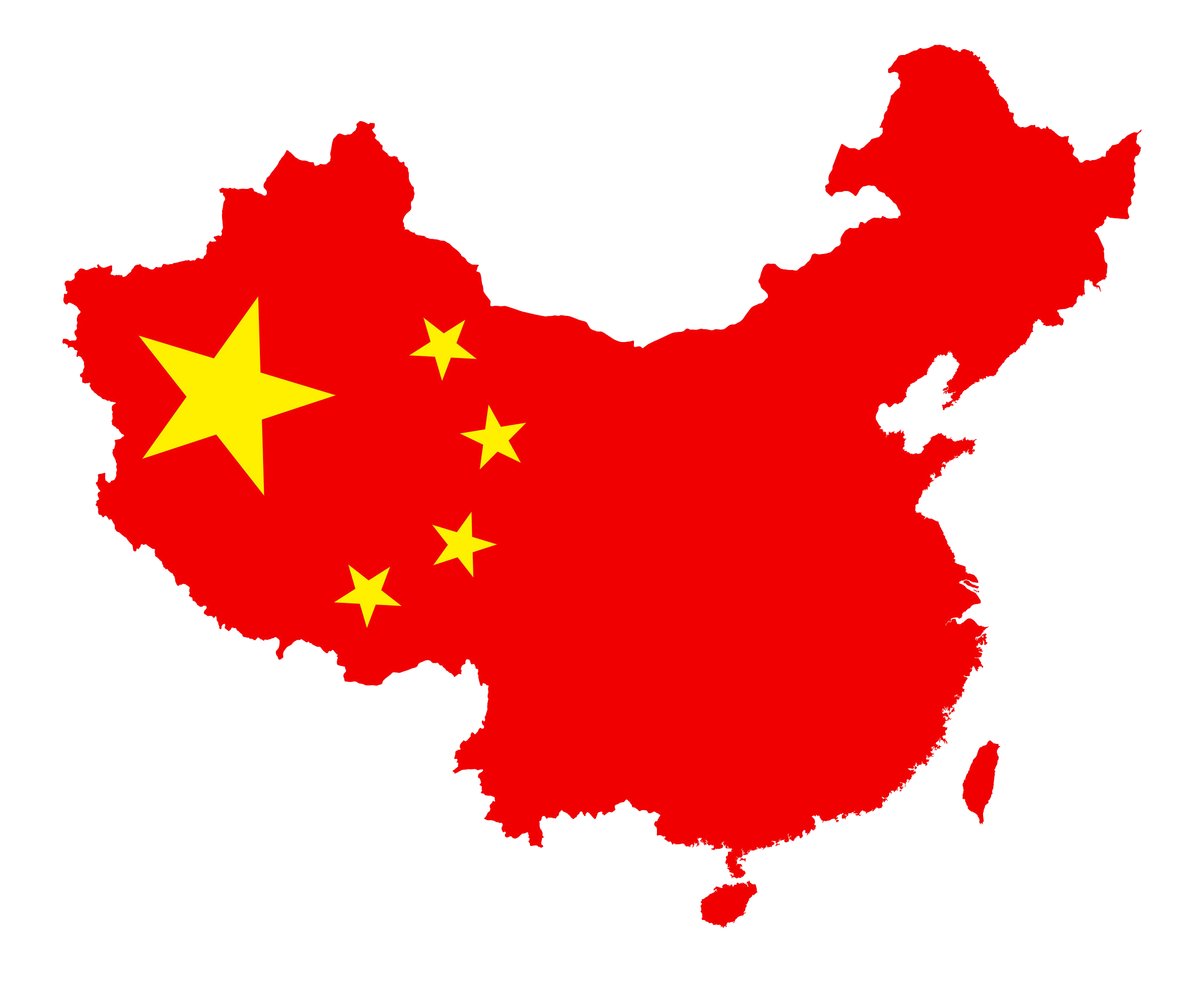China-Flag-Map