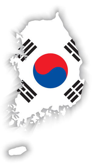 South-Korea-Flag-Map