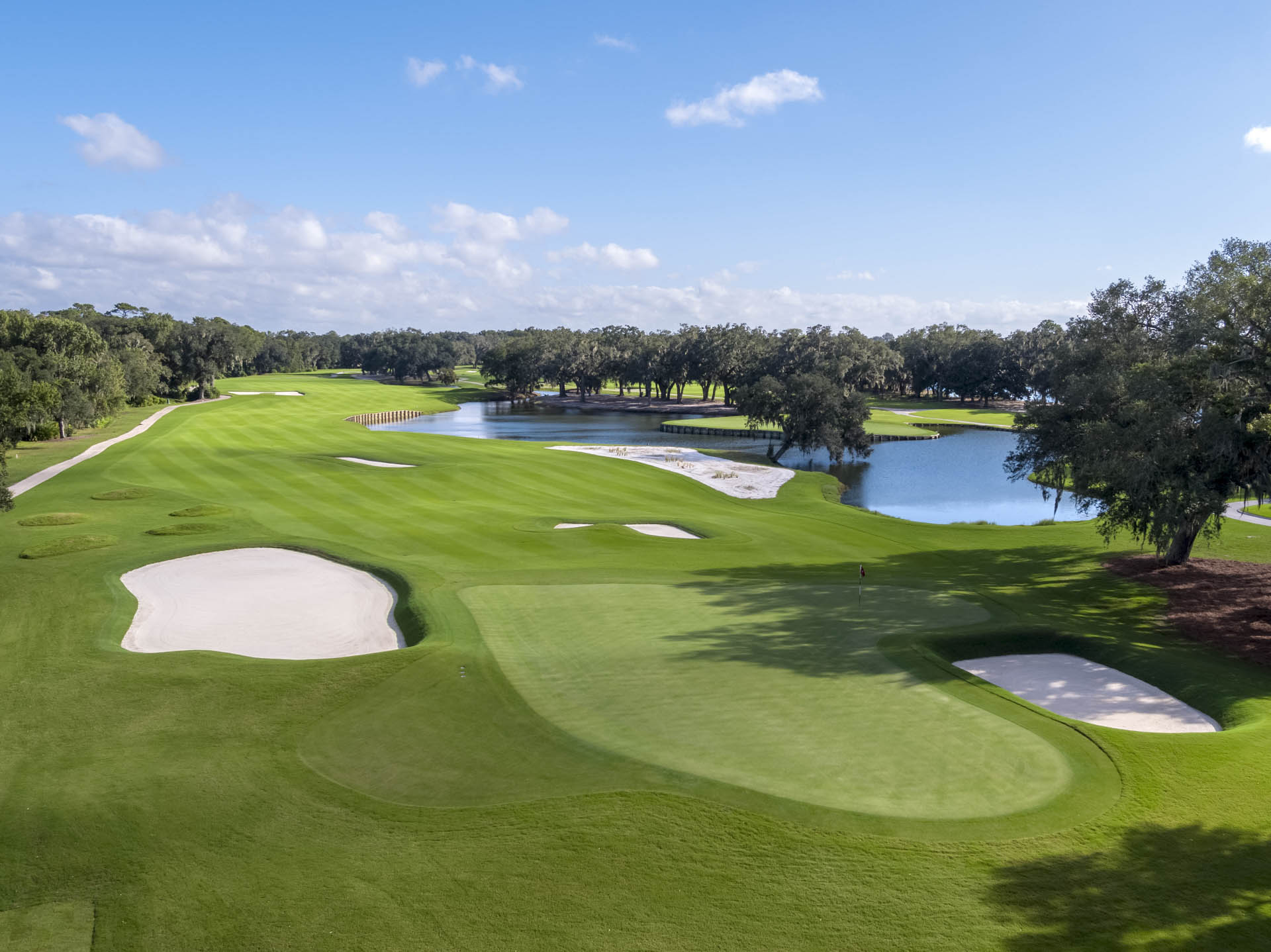 Aerial view of golf course
