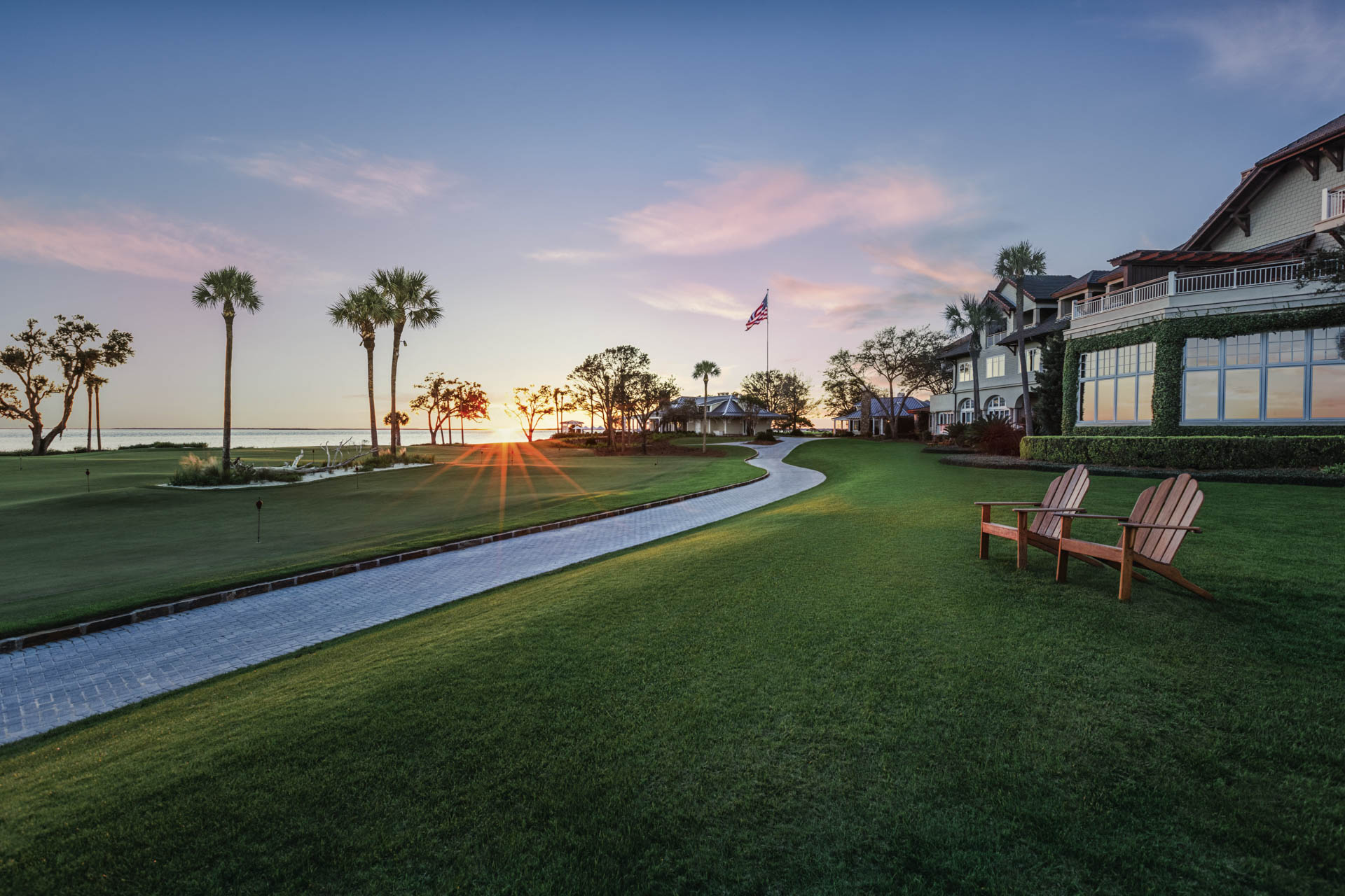 View of hotel courtyard
