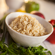 Cooked rice in a bowl