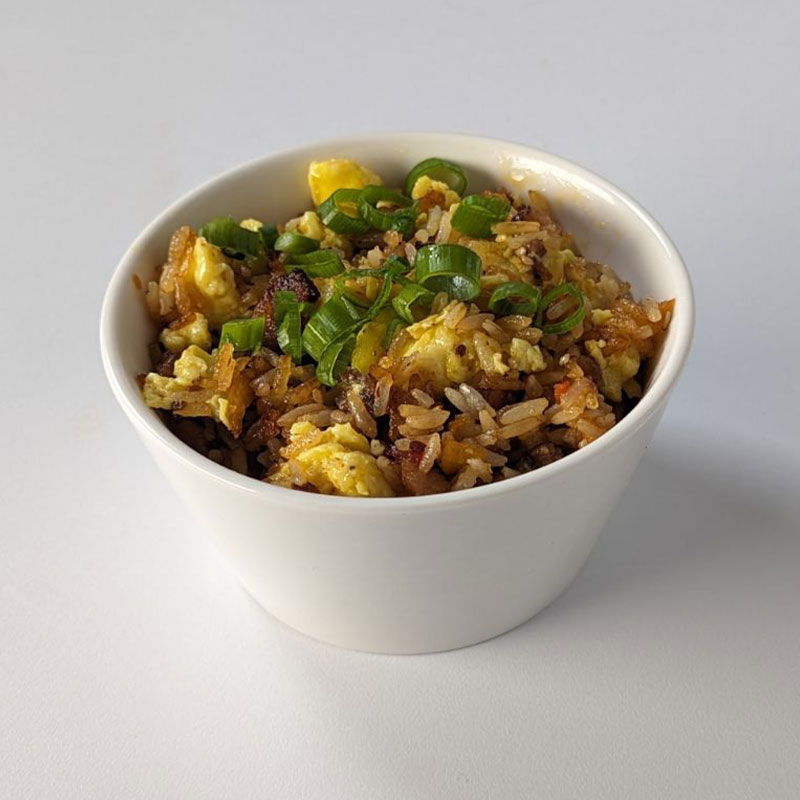 Cajun Breakfast Rice A bowl of Cajun Breakfast Rice.