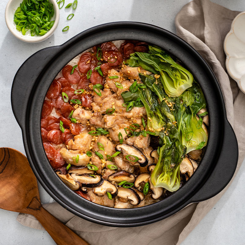 Clay Pot Rice Overhead image of Clay Pot Rice