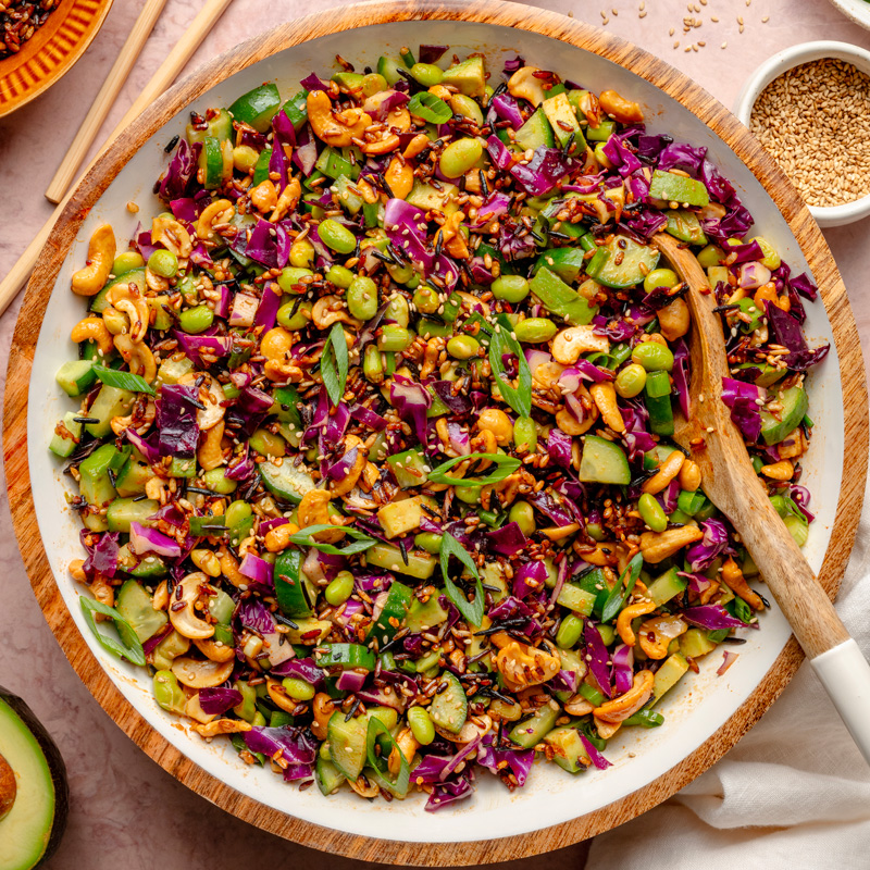 Crispy Wild Rice Salad with Gochujang Vinaigrette Crispy Wild Rice Salad with Gochujang Vinaigrette