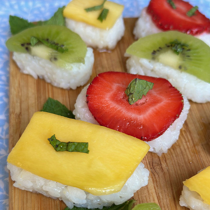 Dessert Nigiri Zoomed in view of Dessert Nigiri