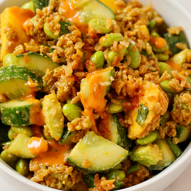 Peanut Mango Crispy Rice Salad Peanut Mango Crispy Rice Salad