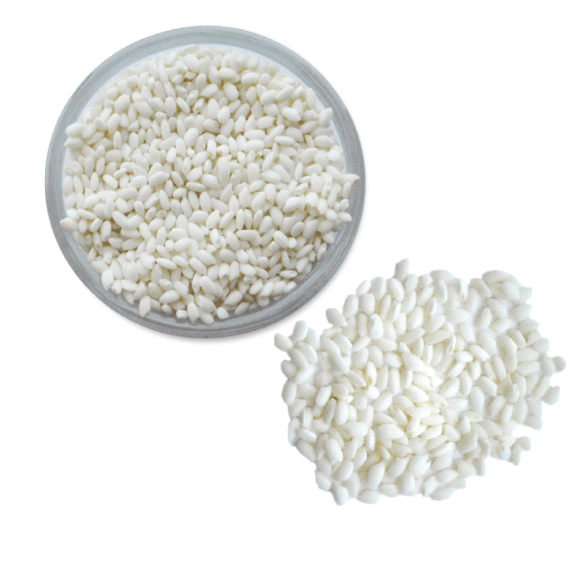Sweet Overhead view of uncooked sweet rice.