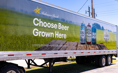 Anheuser-Busch Choose Beer Grown Here truck