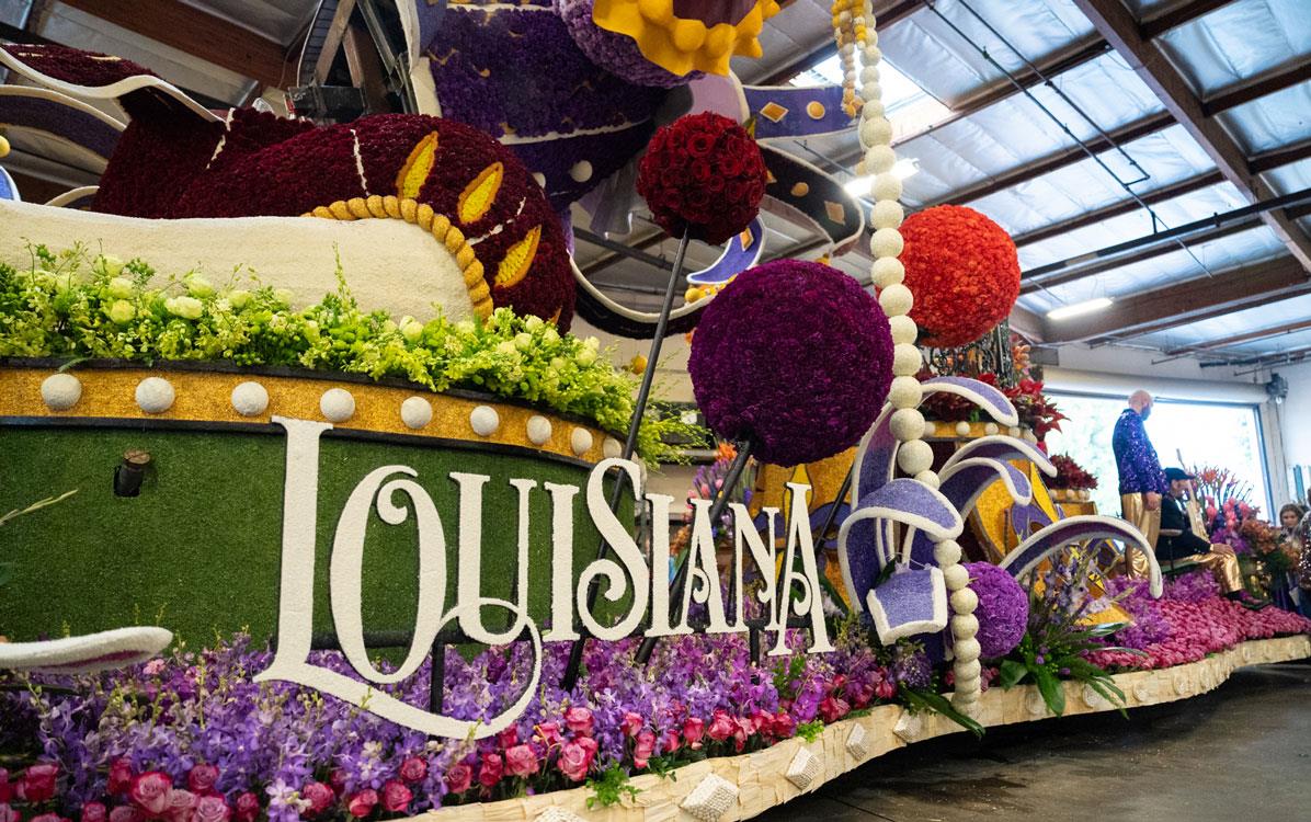2024 Rose Parade Explore Louisiana float