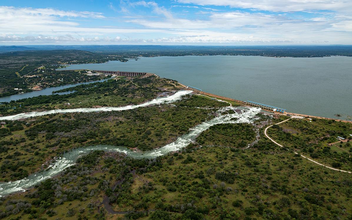 Aerial photo of Buchanan-Dam TX