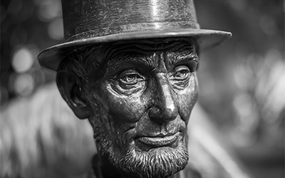 President Lincolns statue at Lincolns Cottage