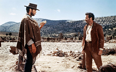 Still from the film, The Good, Bad, & Ugly, starring Clint Eastwood & Eli Wallach
