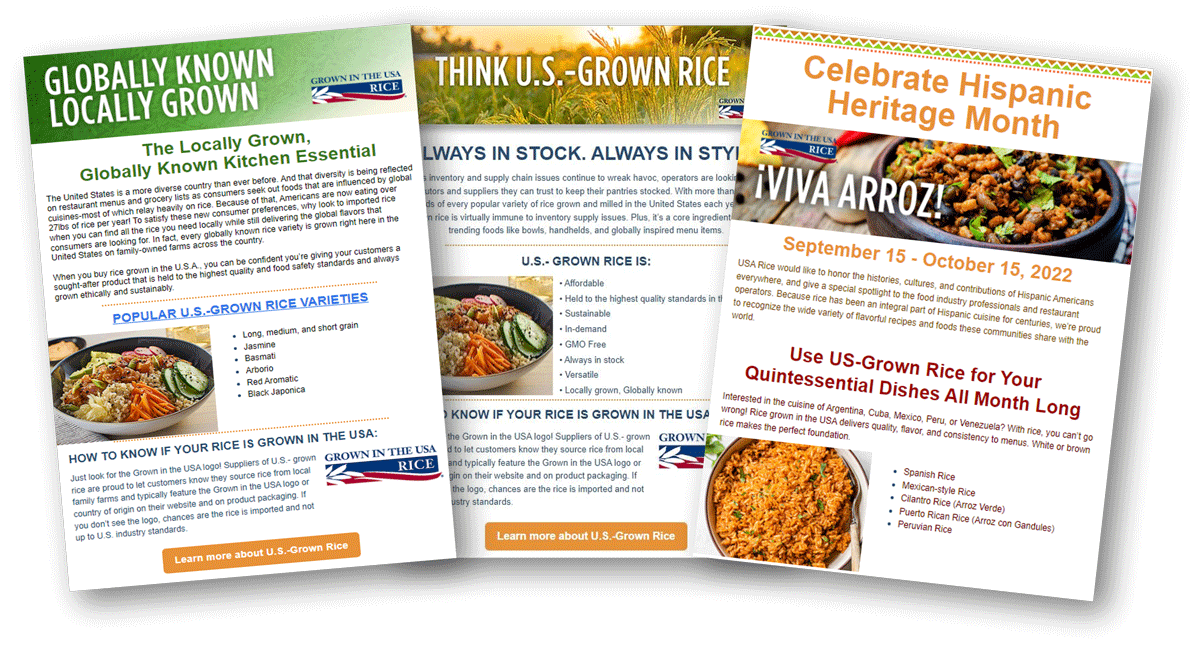 USA Rice Pitches U.S.Grown to Major Foodservice Supplier UniPro USA