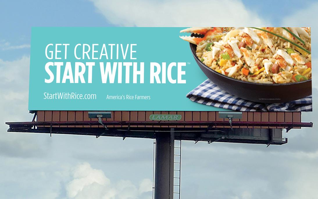 Get Creative Start With Rice billboard, clear sky