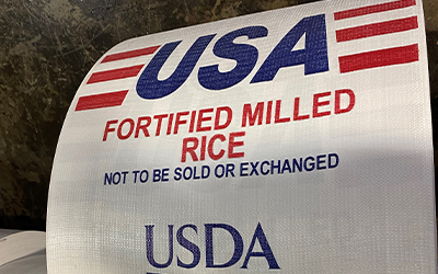 US fortified rice bag