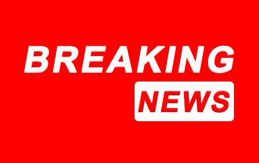 Breaking News, bright red background with white text