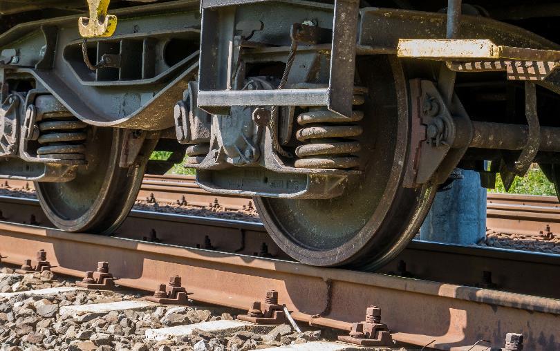 Steel train-wheels-on-track
