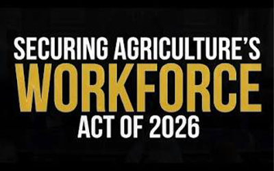 Securing Ag Work Force, bold text on black bkgd