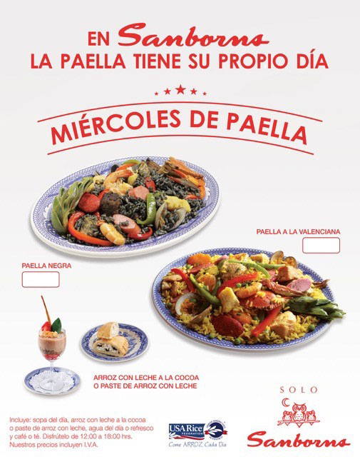Mexico Promotions Highlight U.S. Rice - Sanborns Poster
