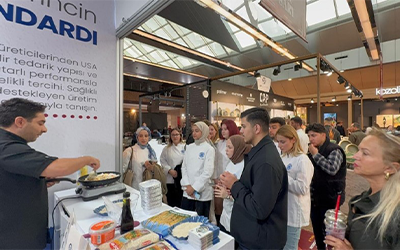 2025 Gastromasa Food Expo, crowd watches cooking demo with Chef Emrah Fandaklı