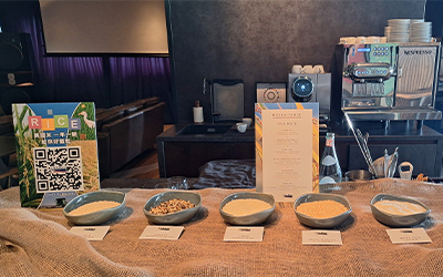 Hong Kong cooking event, rice samples on table