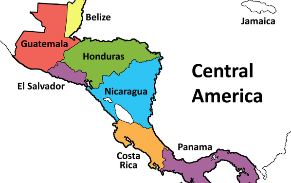 Map of Central America