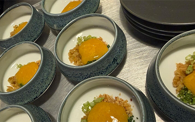 Dishes of Rice Congee by Canadian Chef Eva Chin