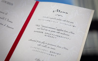 Japanese State Luncheon Menu features US rice