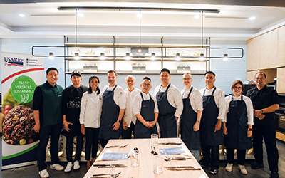 Chefs and kitchen team at the Rice Reimagined Showcase