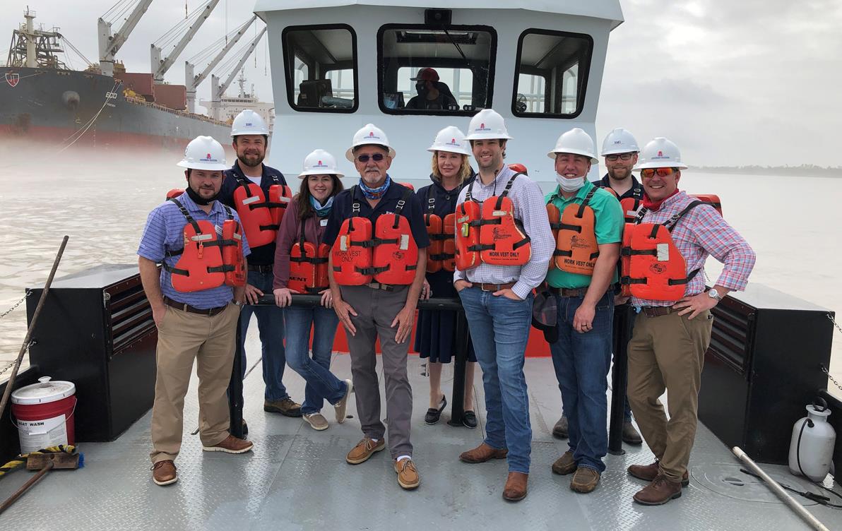 2020-22-Leadership-Class-onboard ship wearing orange life vests