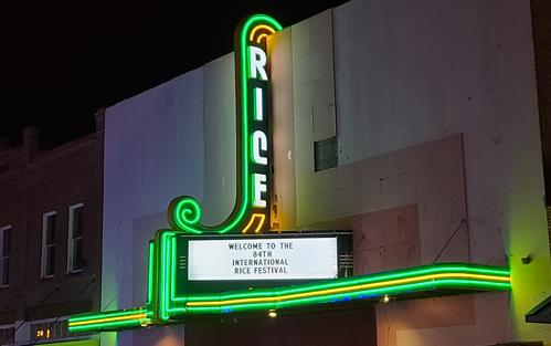 2021 Rice Festival, Rice Theatre in neon