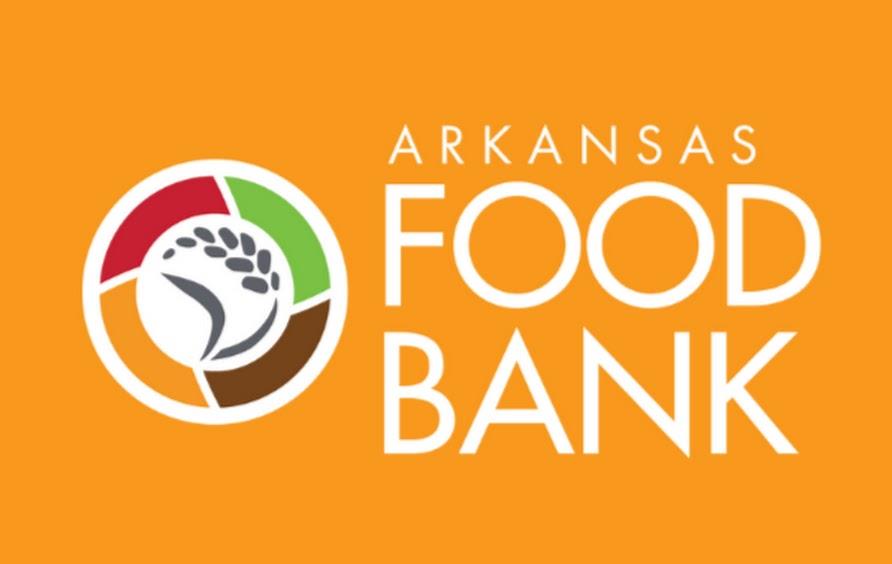 AR Food Bank logo, orange background