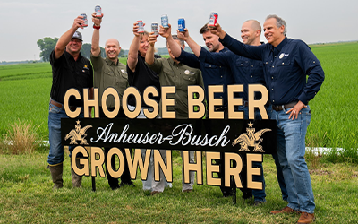 Choose Beer Grown Here Toast at A-B Field Day, Jonesboro AR