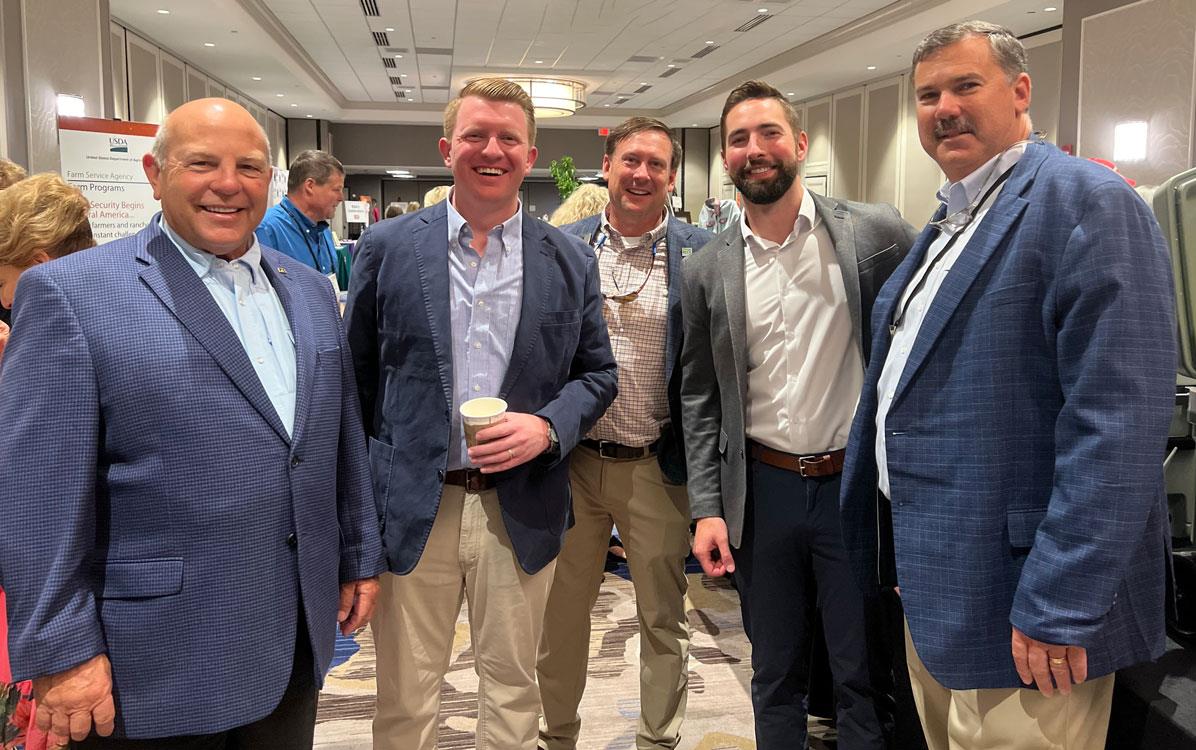 Men in suits: Zippy Duvall, Jamison Cruce, Kane Webb, Peter Bachmann, Richard Fontenot
