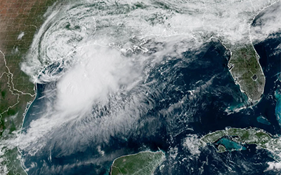 NOAA 2026 Tropical Storm Arthur, aerial view