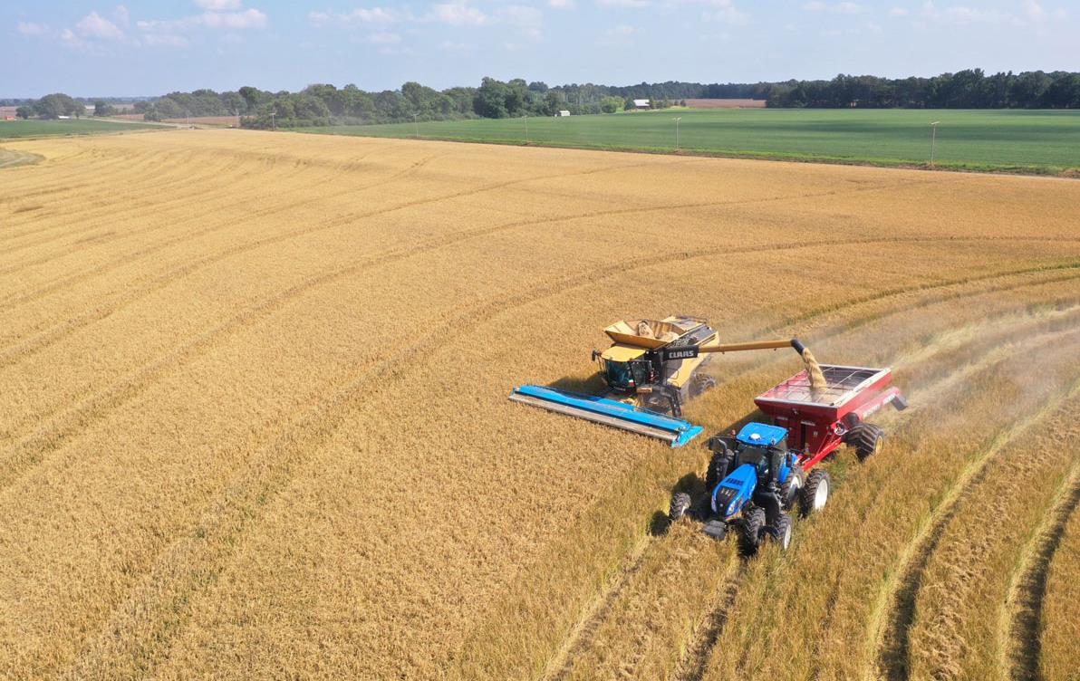 Drone photo of rice-harvest in Arkansas, Jay-Coker-photo