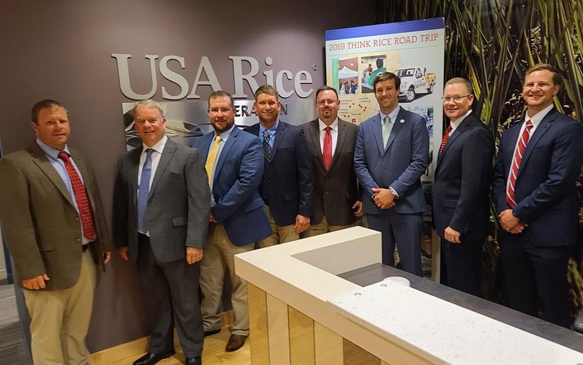 Riceland-Leadership-Class stand in USAR reception area