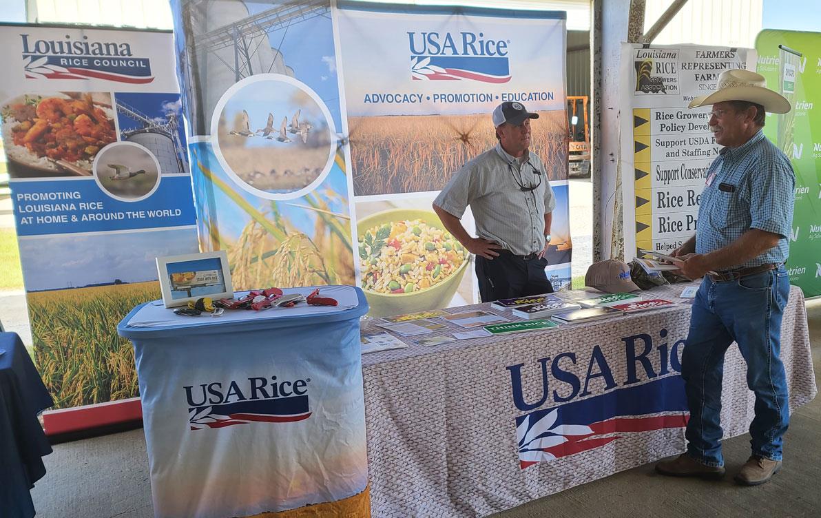 USA-Rice-Booth with colorful posters and signage