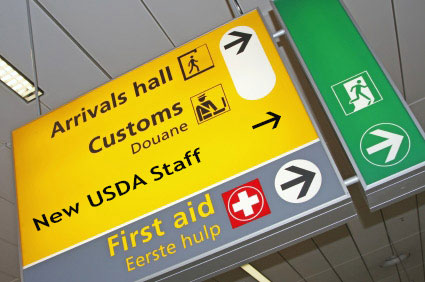 airport sign in Cuba