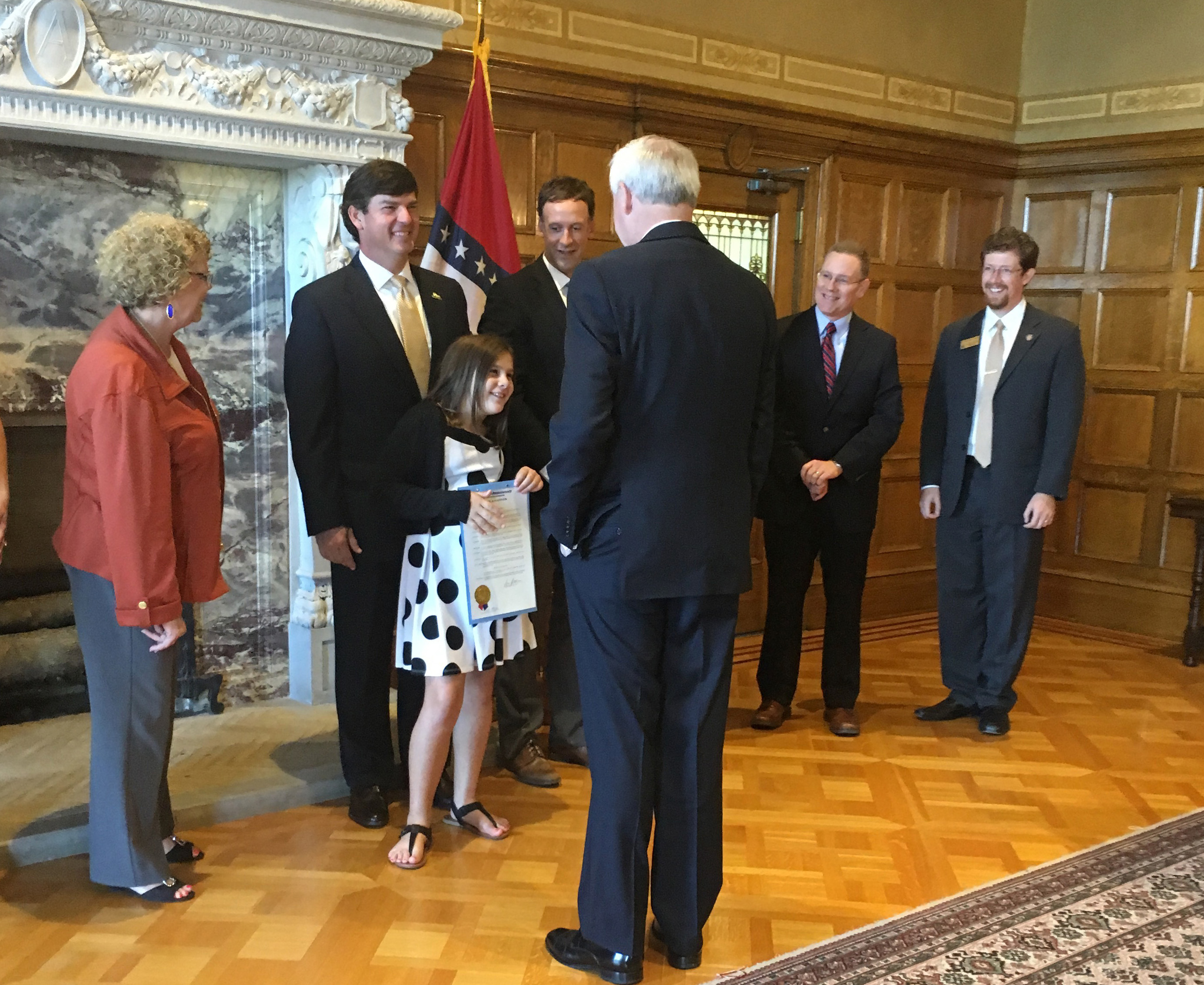 National Rice Month Proclamation signing with Arkansas Governor Asa Hutchinson 
