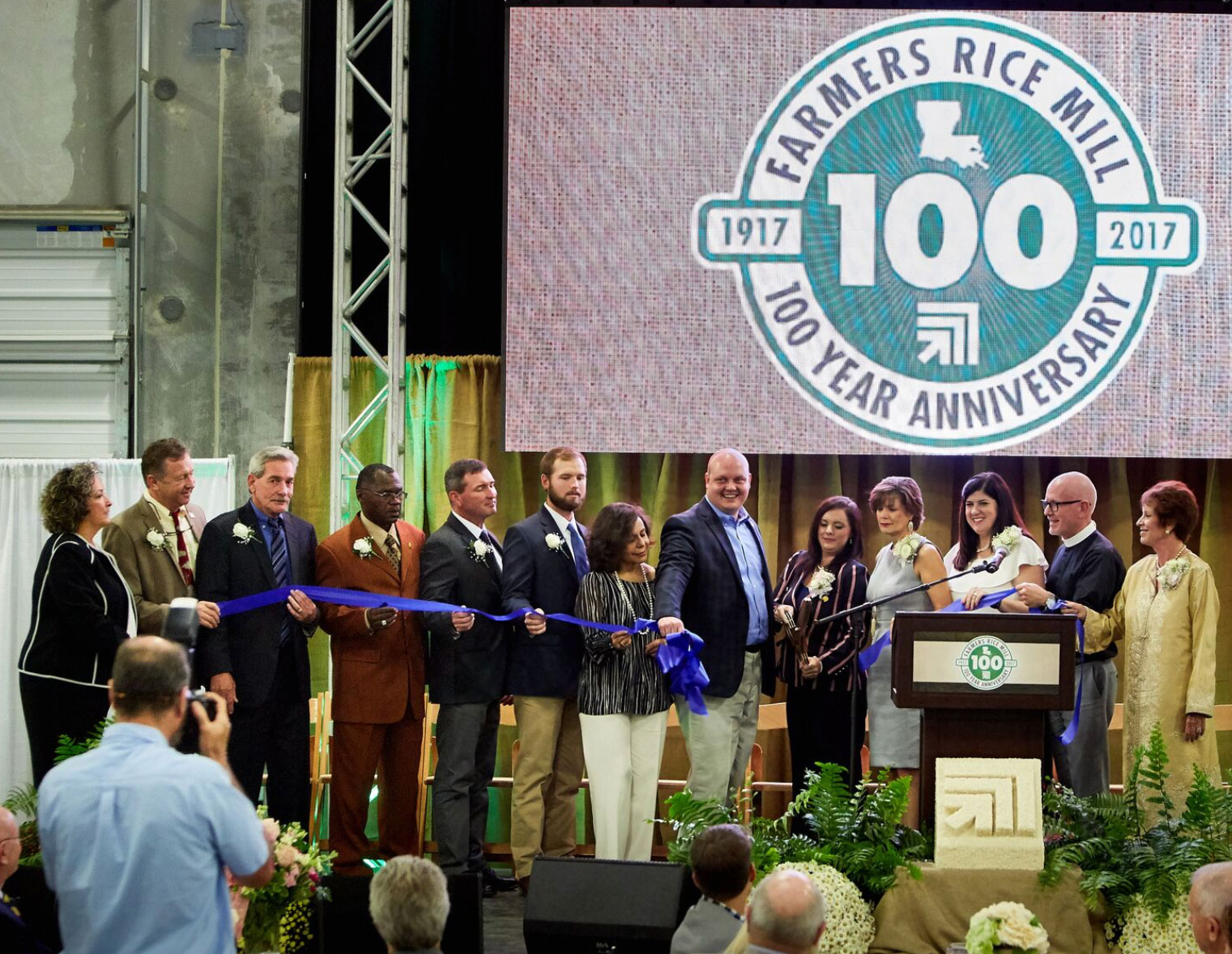 2017 FRM-100-Anniversary,-Ribbon-Cutting ceremony on stage