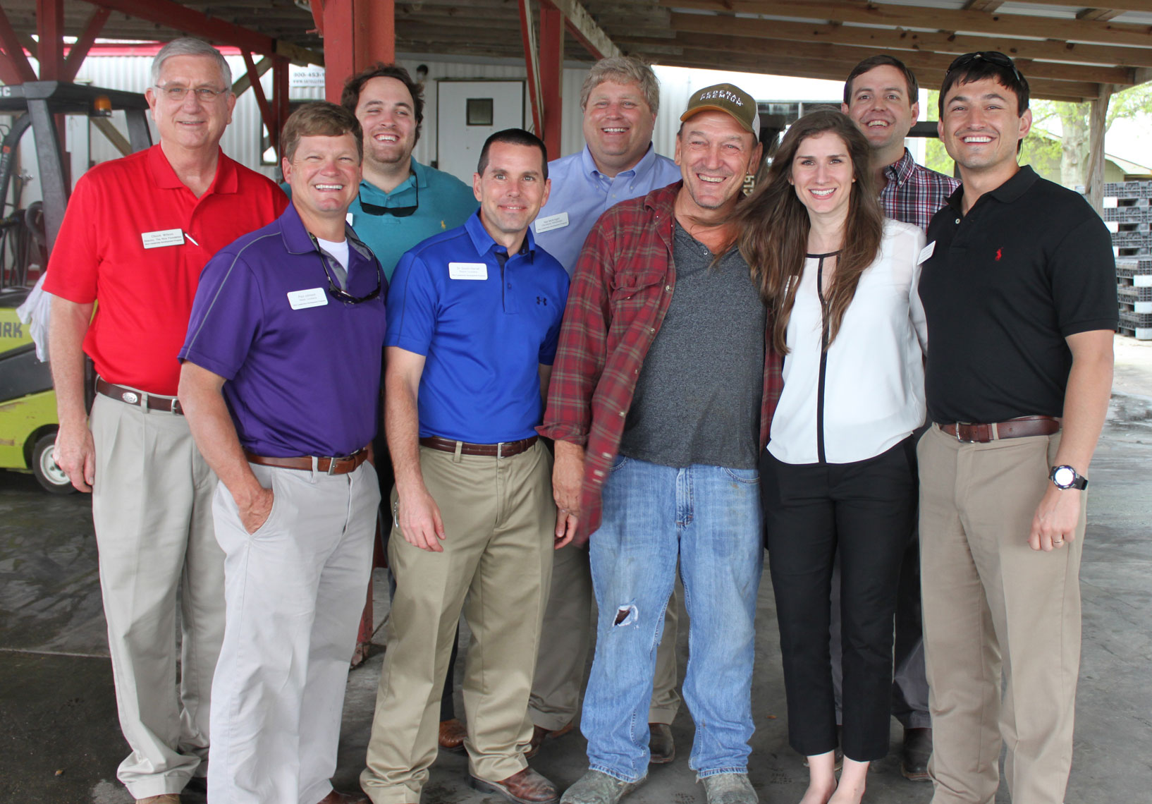 Group shot of Leadership Class & star of TV show Swamp-People