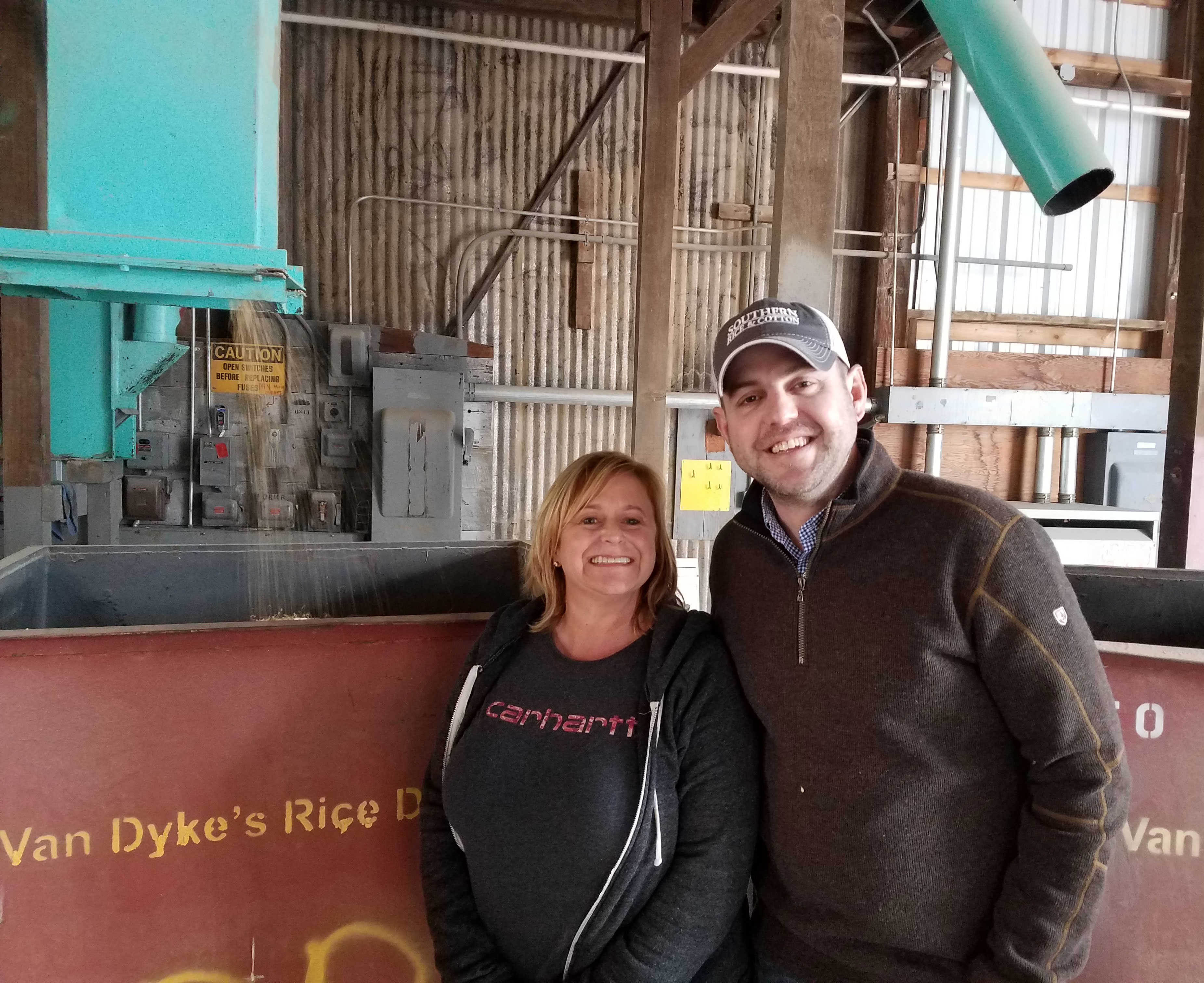 Greg-Van-Dyke-& Connie-Jerome-in equipment shed 