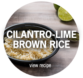 Cilantro-Lime Brown Rice Close up view of Cilantro-Lime Brown Rice